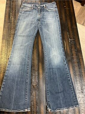 7 For All Mankind Women's Light-to-Mid Wash Bootcut Jeans